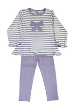 Luigi Lavender Bow Legging  Set