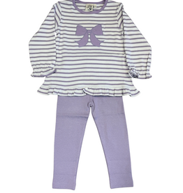 Luigi Lavender Bow Legging  Set