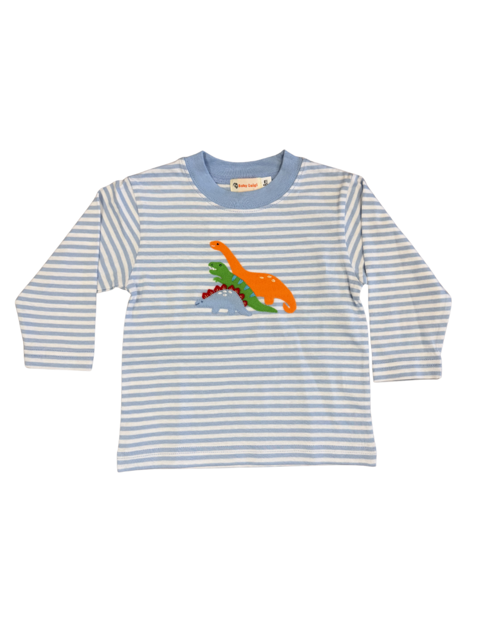Luigi LS Light Blue Stripe T-Shirt, Dino