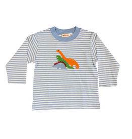 Luigi LS Light Blue Stripe T-Shirt, Dino