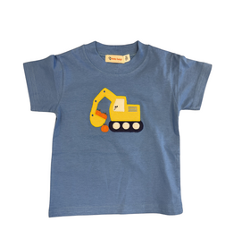Luigi Blue SS Tshirt, Backhoe w/ Pumpkins
