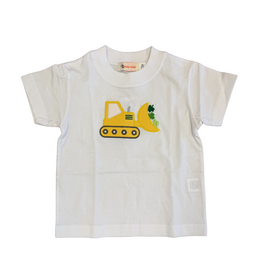 Luigi White Shirt with Shamrock Bulldozer