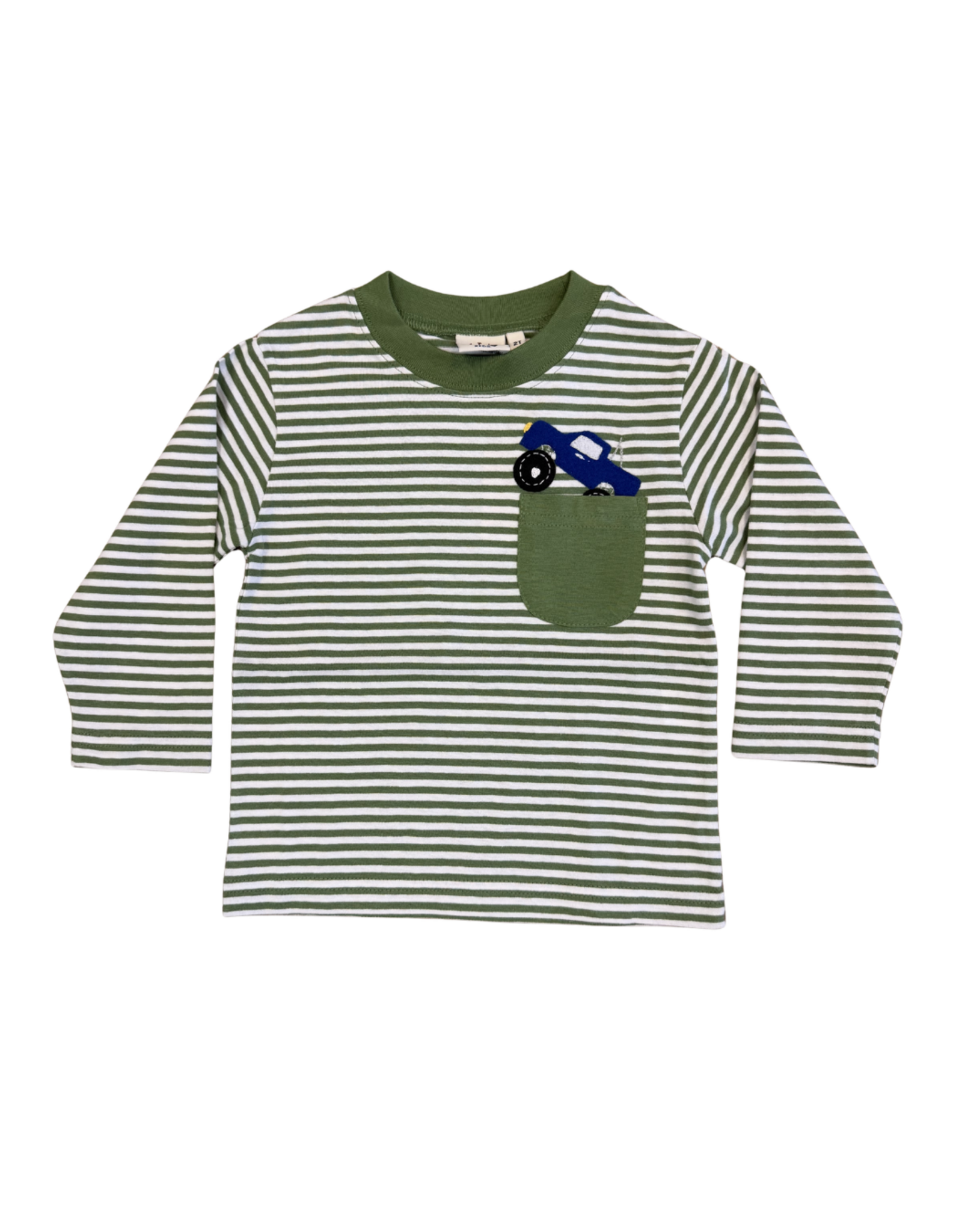 Luigi LS Green Stripe T-Shirt, Monster Truck