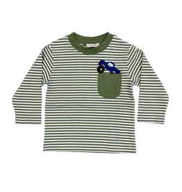 Luigi LS Green Stripe T-Shirt, Monster Truck