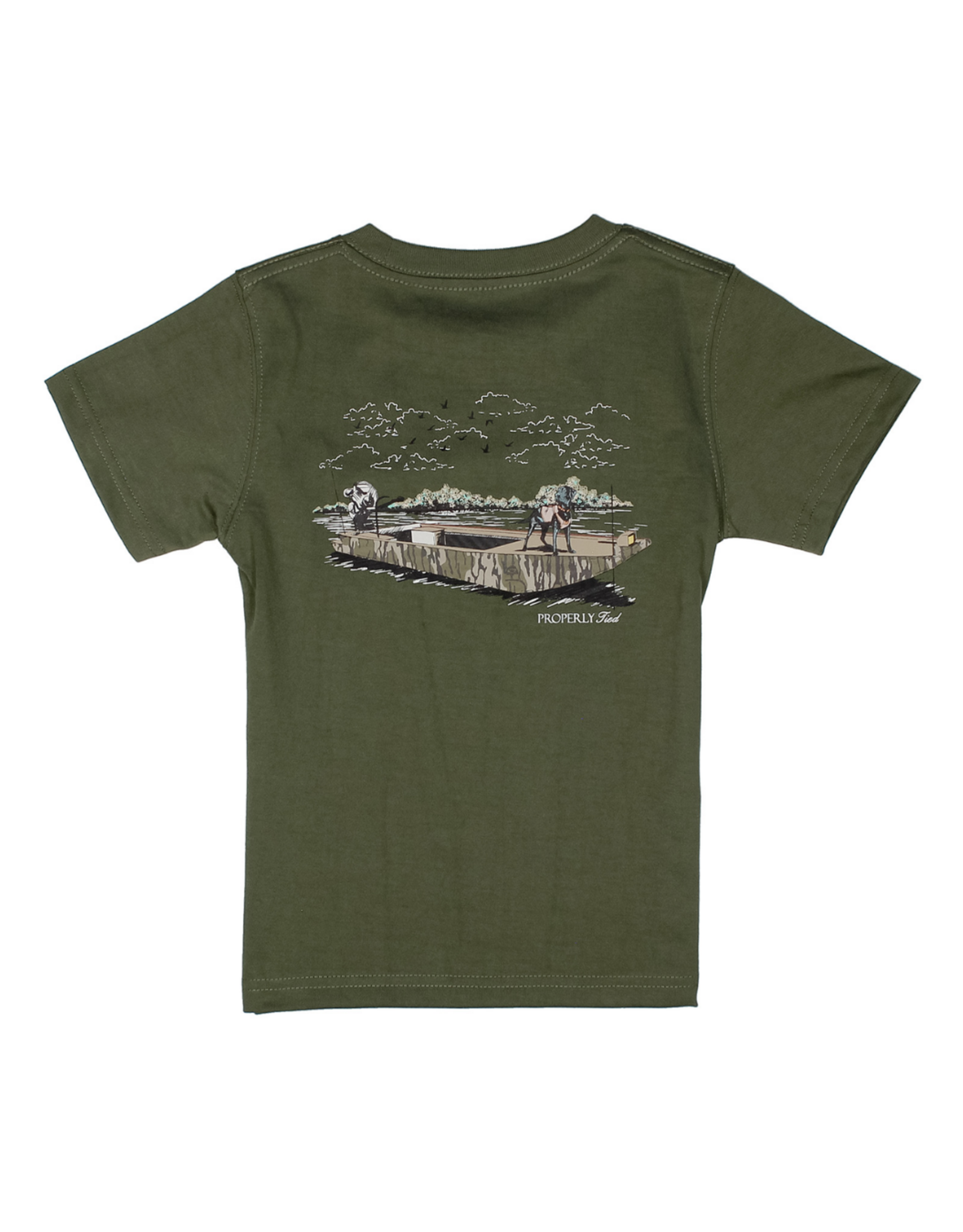 Properly Tied Mossy Oak Boat Ride SS Olive