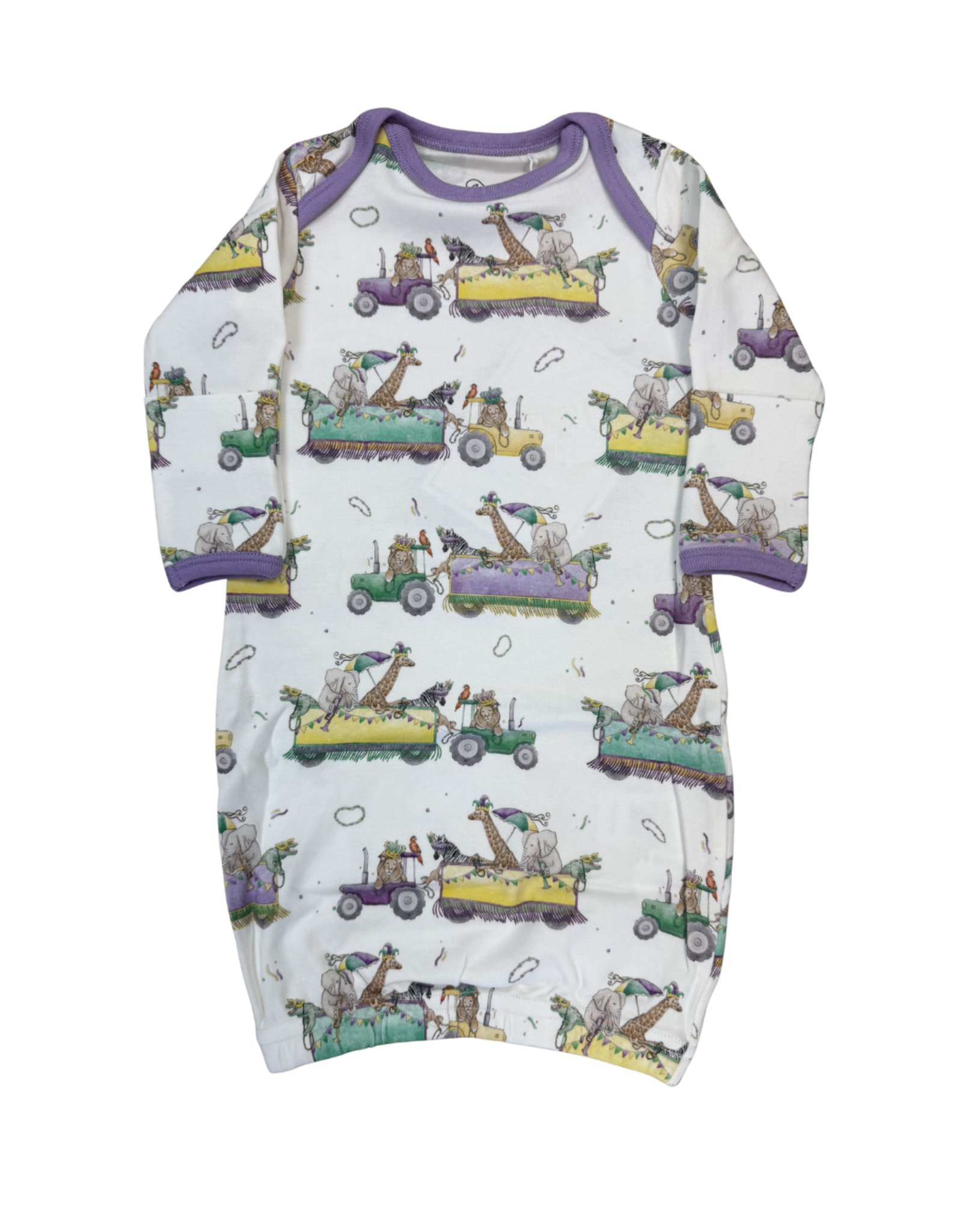 Nola Tawk Krewe Zoo'd It! Organic Cotton Gown