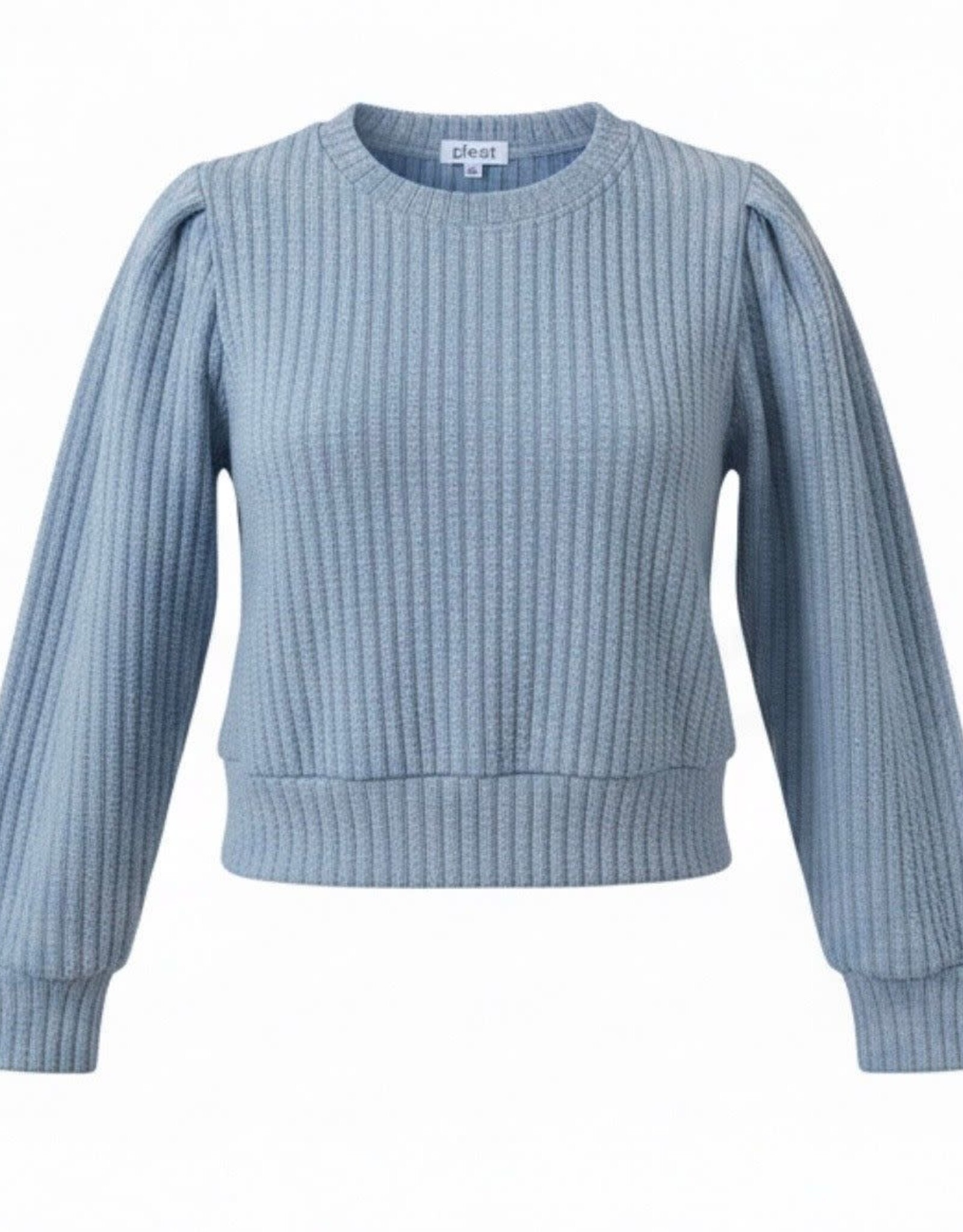 Pleat Jane Sweatshirt, Textured French Blue