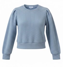 Pleat Jane Sweatshirt, Textured French Blue