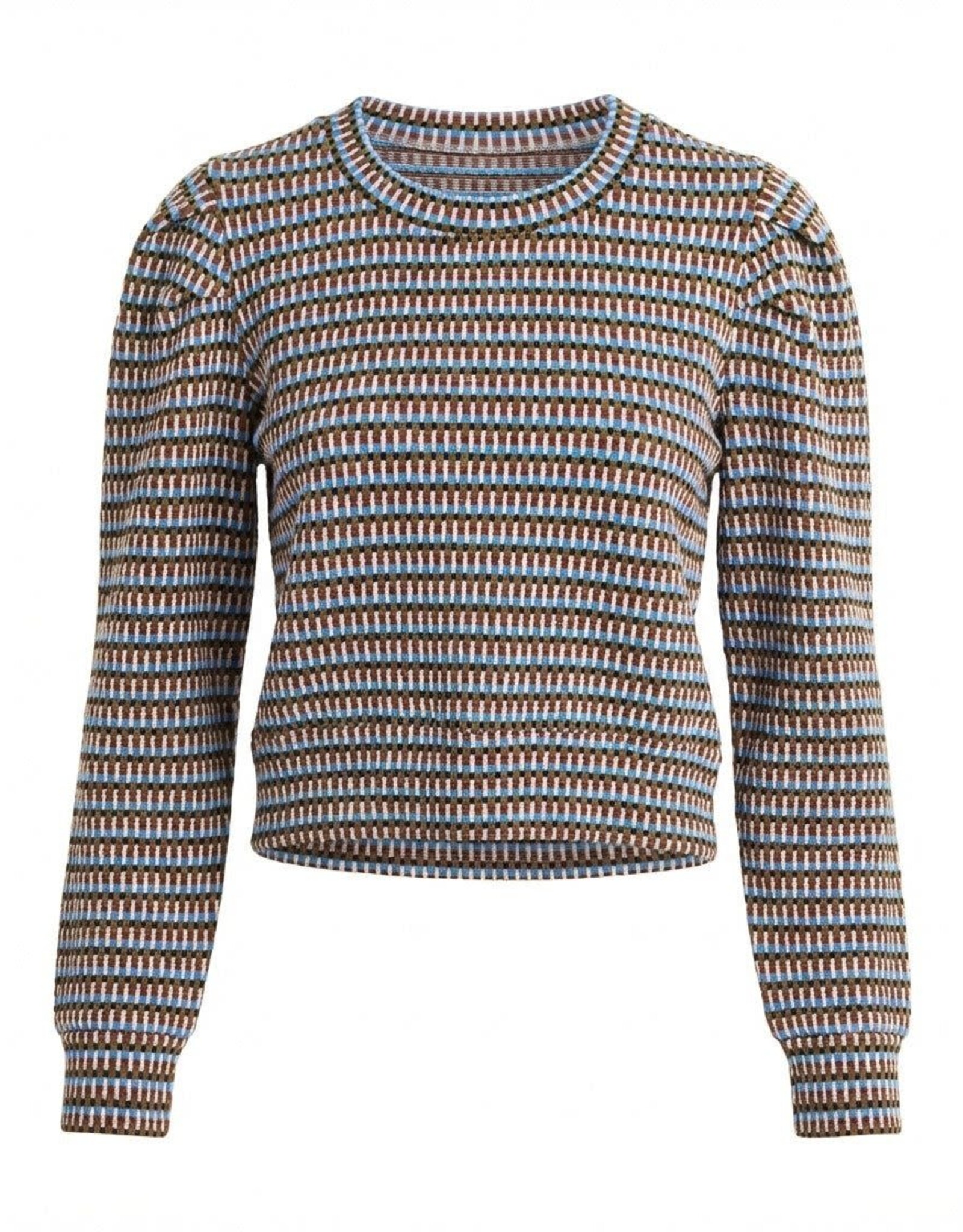 Pleat Peyton Top, Toffee/Glacier