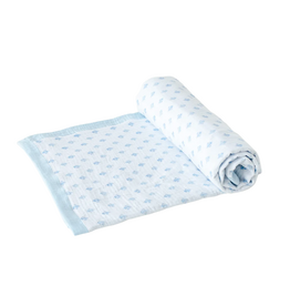 Nola Tawk Fleur de Bleu Organic Muslin Cloud Blanket