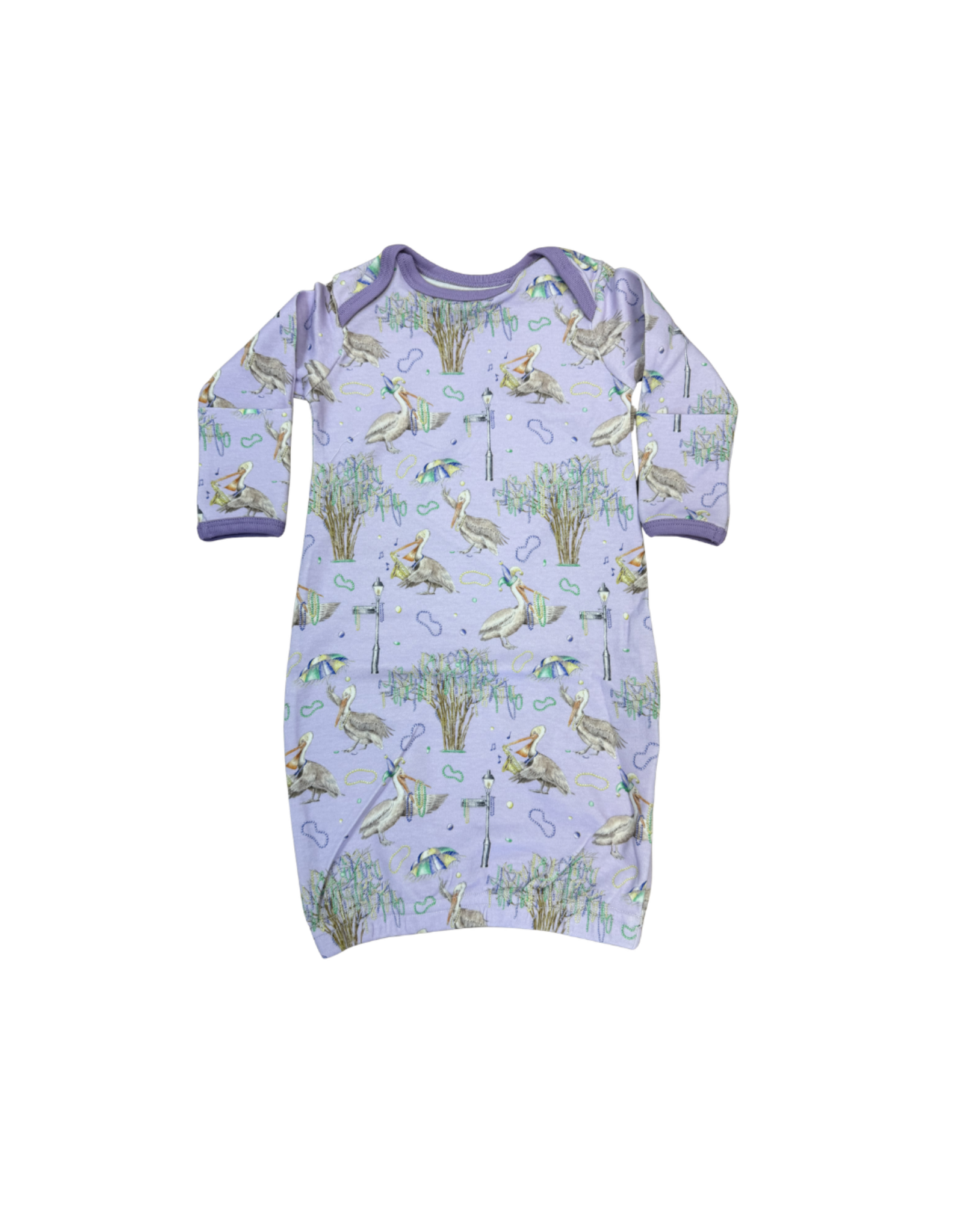 Nola Tawk Feathers & Floats Organic Cotton Gown NB