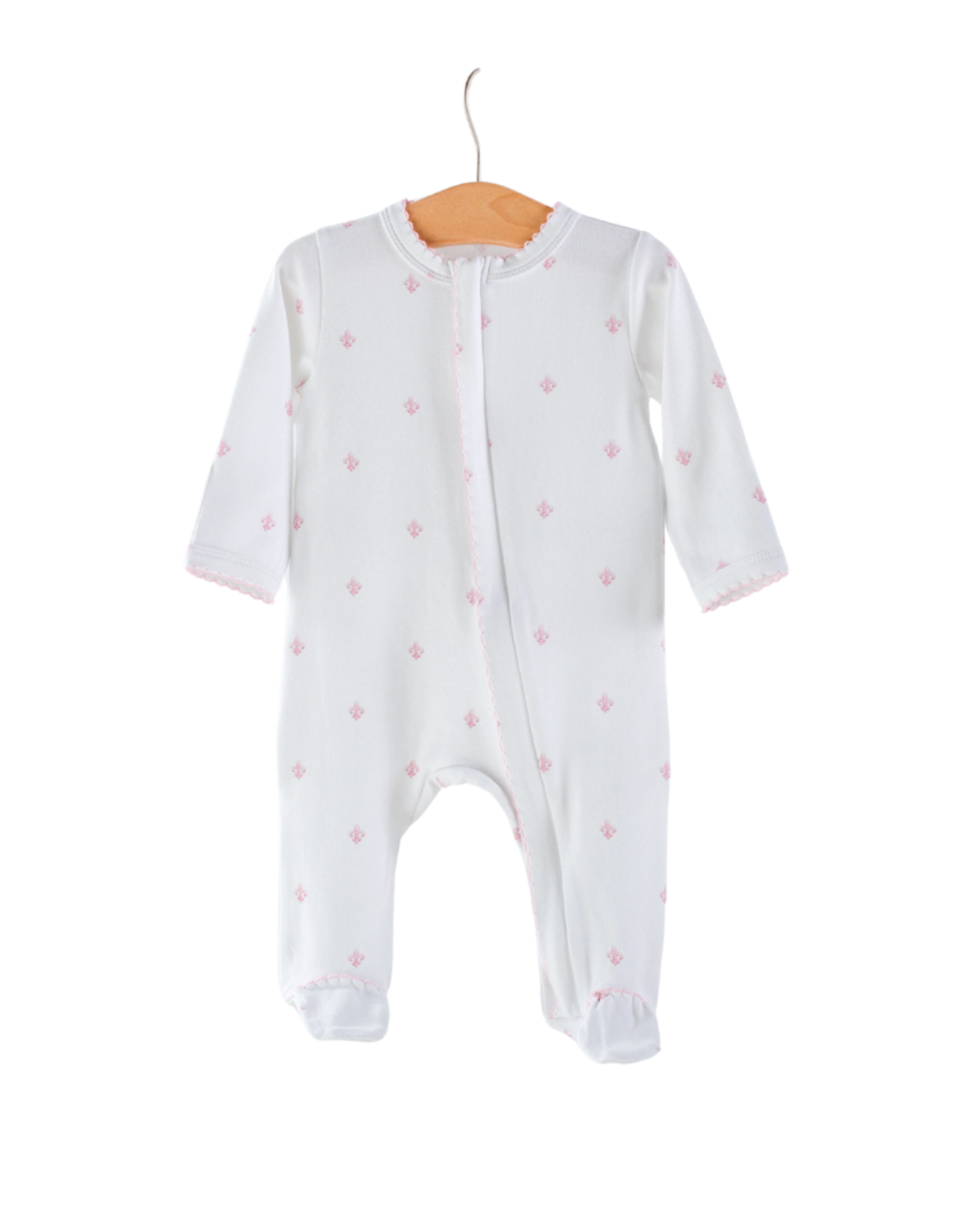 Nola Tawk Pink Fleur de Lis Organic Cotton Zip Pajama