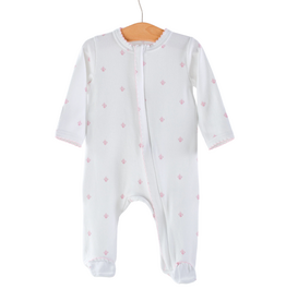Nola Tawk Pink Fleur de Lis Organic Cotton Zip Pajama