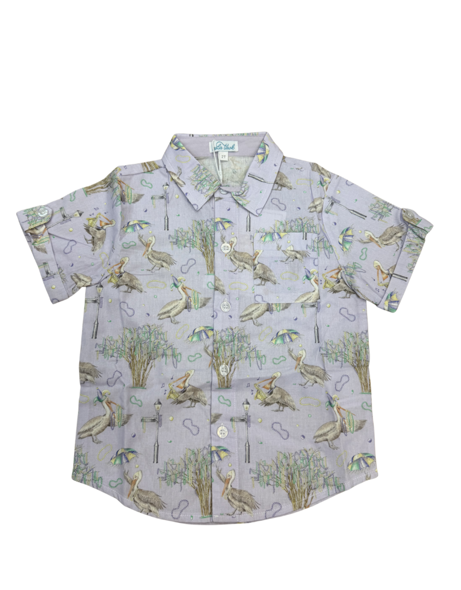 Nola Tawk Feather & Floats SS Collared Shirt