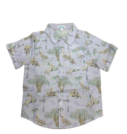 Nola Tawk Feather & Floats SS Collared Shirt
