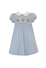 Claire and Charlie Solid Blue Knit Turkey Dress