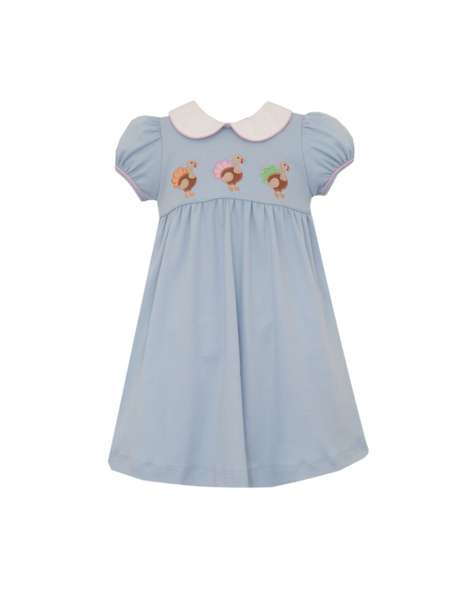 Claire and Charlie Solid Blue Knit Turkey Dress