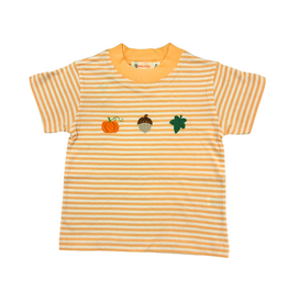 Luigi Orange Stripe SS Shirt, Three Fall Icons