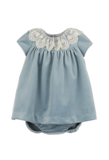 Luli & Me Deluxe Velvet Float Dress, Blue