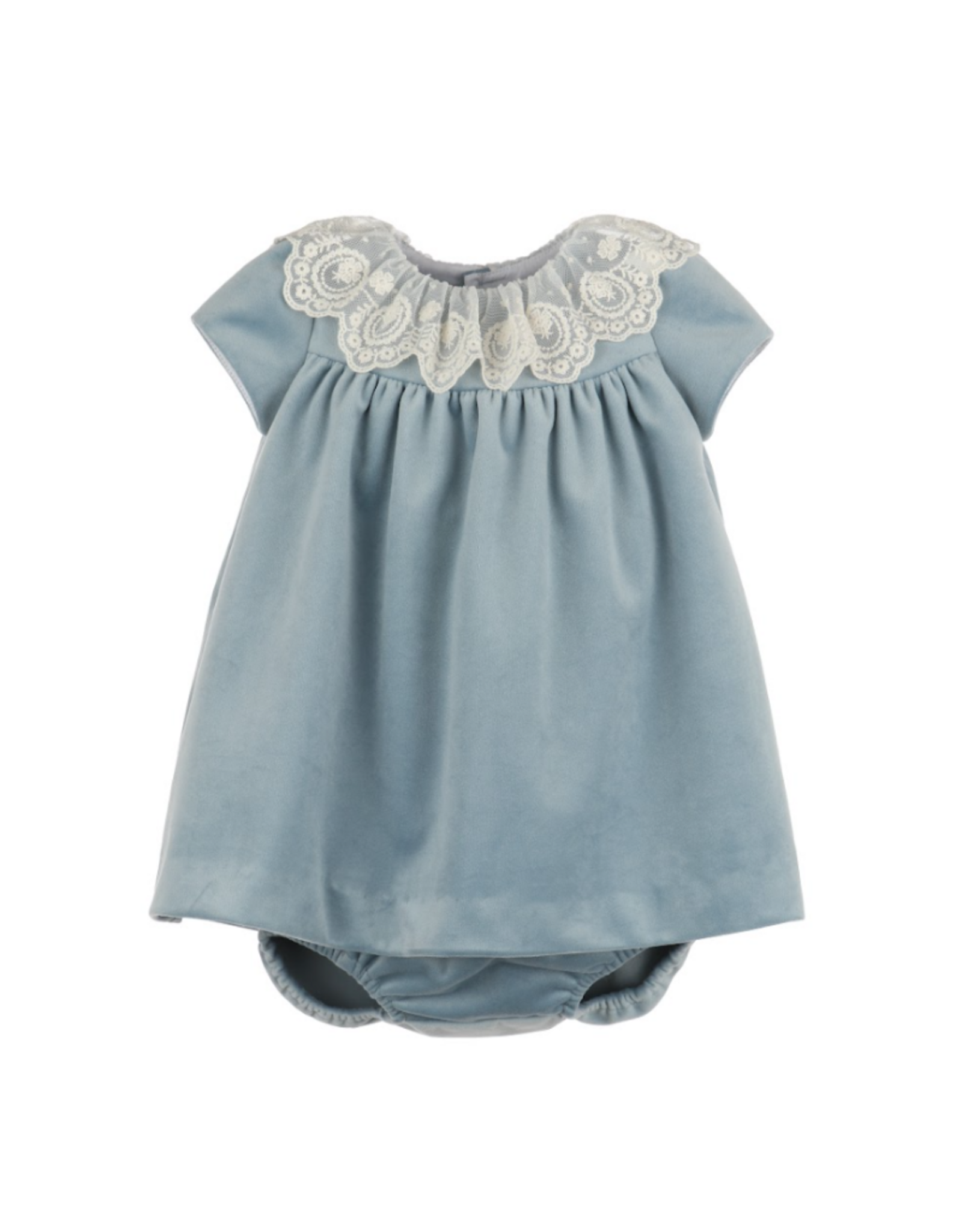 Luli & Me Deluxe Velvet Float Dress, Blue