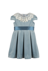 Luli & Me Deluxe Velvet Dress, Blue