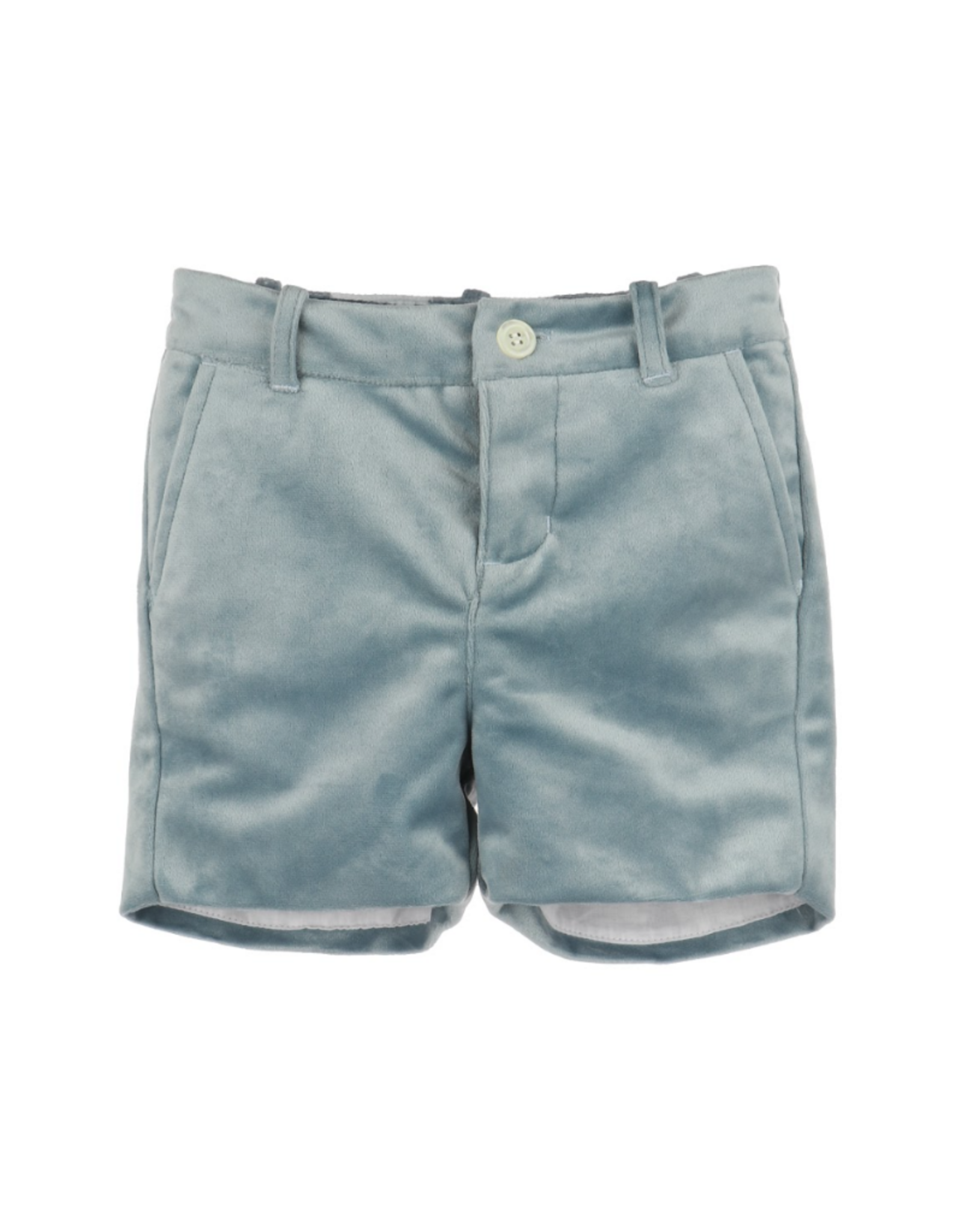 Luli & Me Deluxe Velvet Boy Shorts, Blue