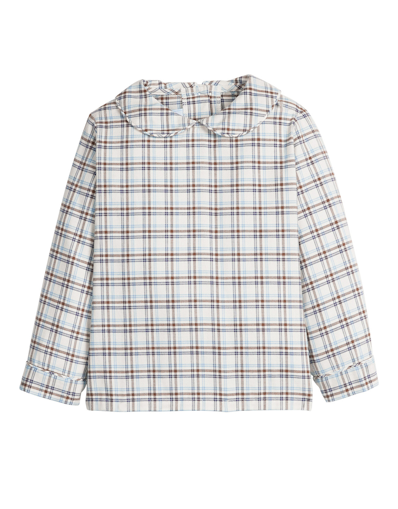 Little English Peter Pan Shirt - Clarkson Plaid