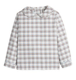 Little English Peter Pan Shirt - Clarkson Plaid