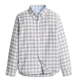 Little English Button Down Shirt, Clarkson Plaid