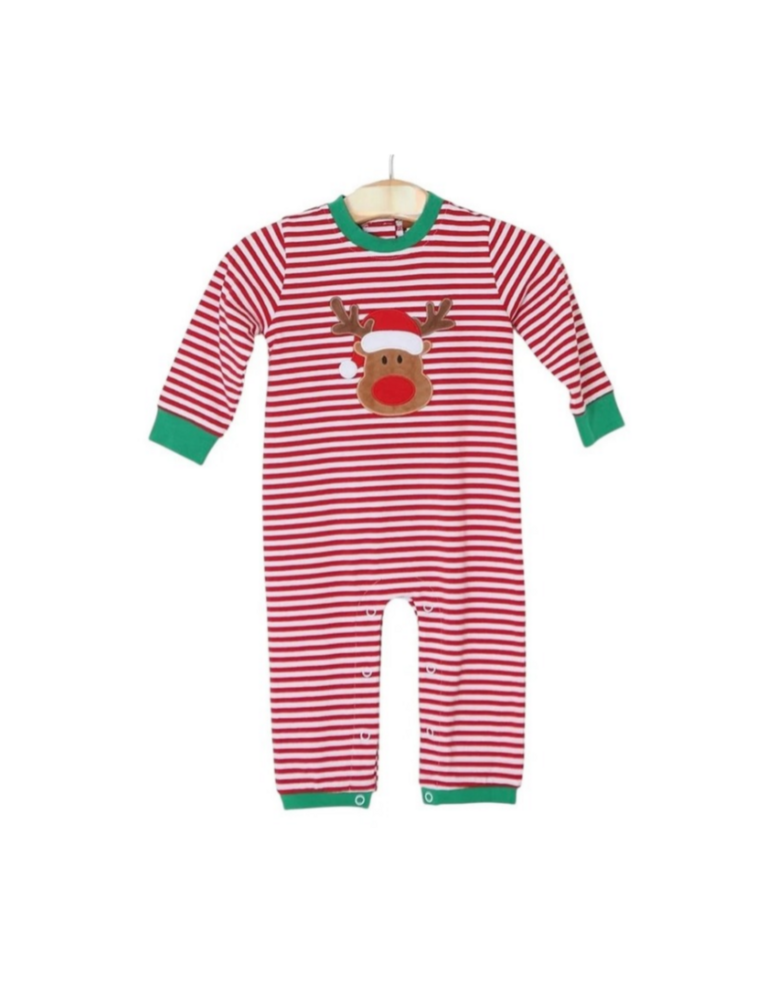 Millie Jay Reindeer Applique Boys Romper