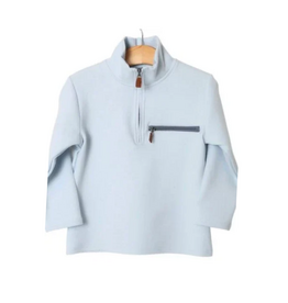 Millie Jay Kingston 1/4 Zip Pullover, Lt Blue