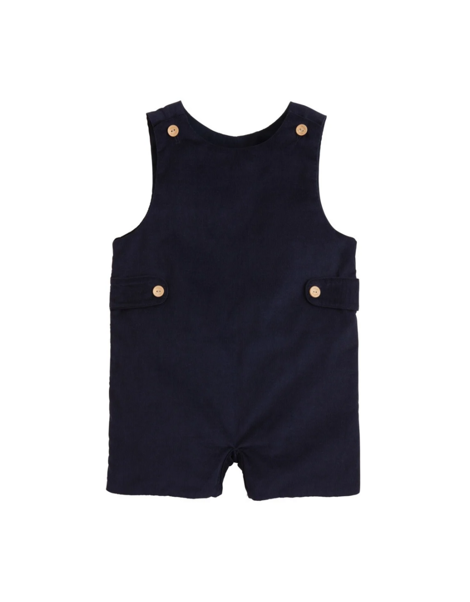 Little English Button Tab Jon Jon, Navy Corduroy