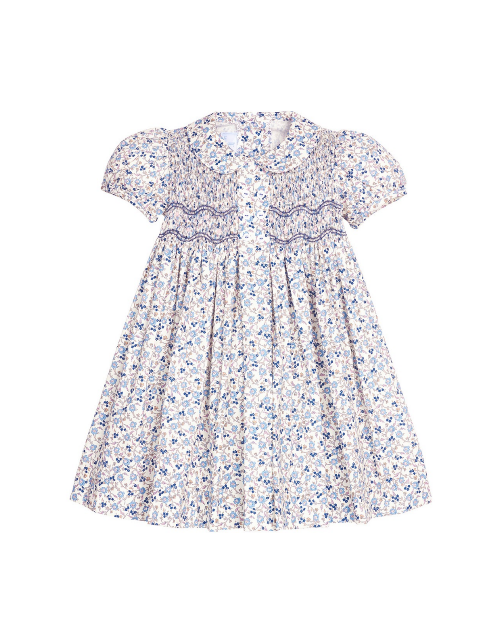 Little English Smocked Bridget Dress, Wisteria, Floral