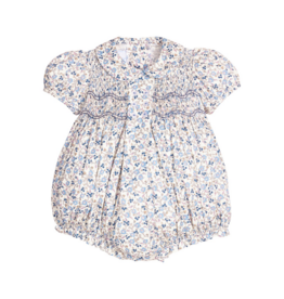 Little English Smocked Bridget Bubble, Wisteria Floral