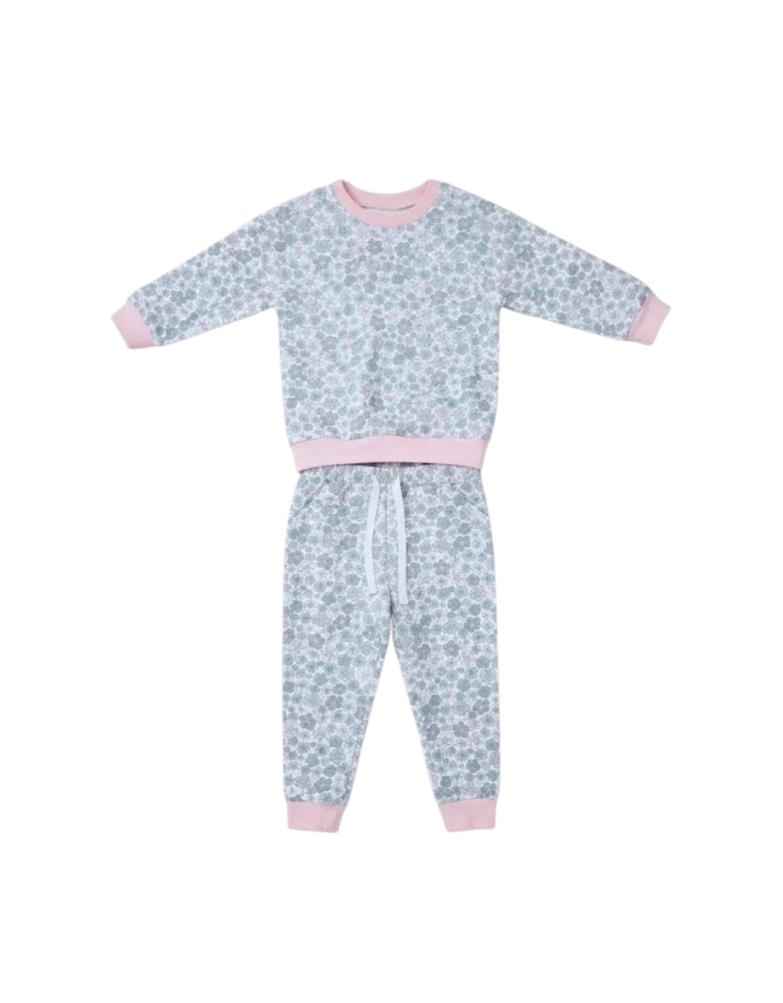 Sage and Lilly Ice Blue Floral Jogger Set
