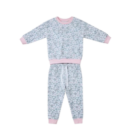 Sage and Lilly Ice Blue Floral Jogger Set