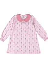 Baby Loren Pink Nutcracker Pima Scallop Collar Dress