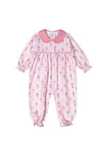 Baby Loren Pink Nutcracker Pima Scallop Collar Romper