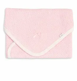 Paty Paty Swaddle Blanket, Solid Pink with Bow