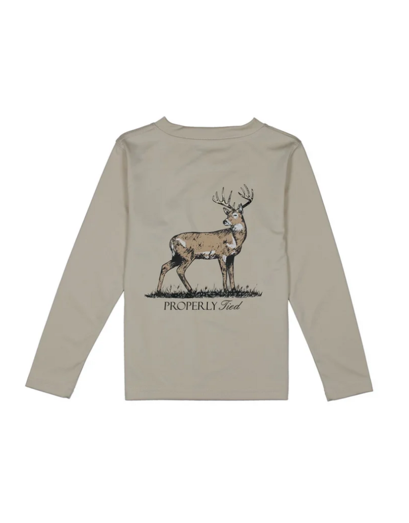 Properly Tied Performance Tee LS, Whitetail Linen