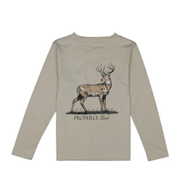 Properly Tied Performance Tee LS, Whitetail Linen