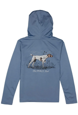 Properly Tied Shade Performance Hoodie, Pointer Stone Blue