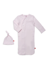 Magnetic Me Love Lines Pink Pointelle Magnetic Gown Set NB/3m
