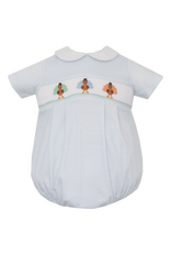 Petit Bebe Turkey Blue Stripe Knit Bubble