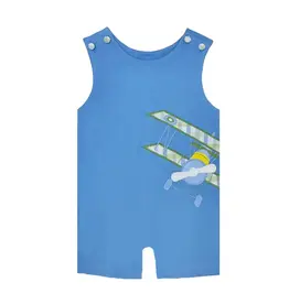 Zuccini Ashton Airplane Shortall, Periwinkle Knit