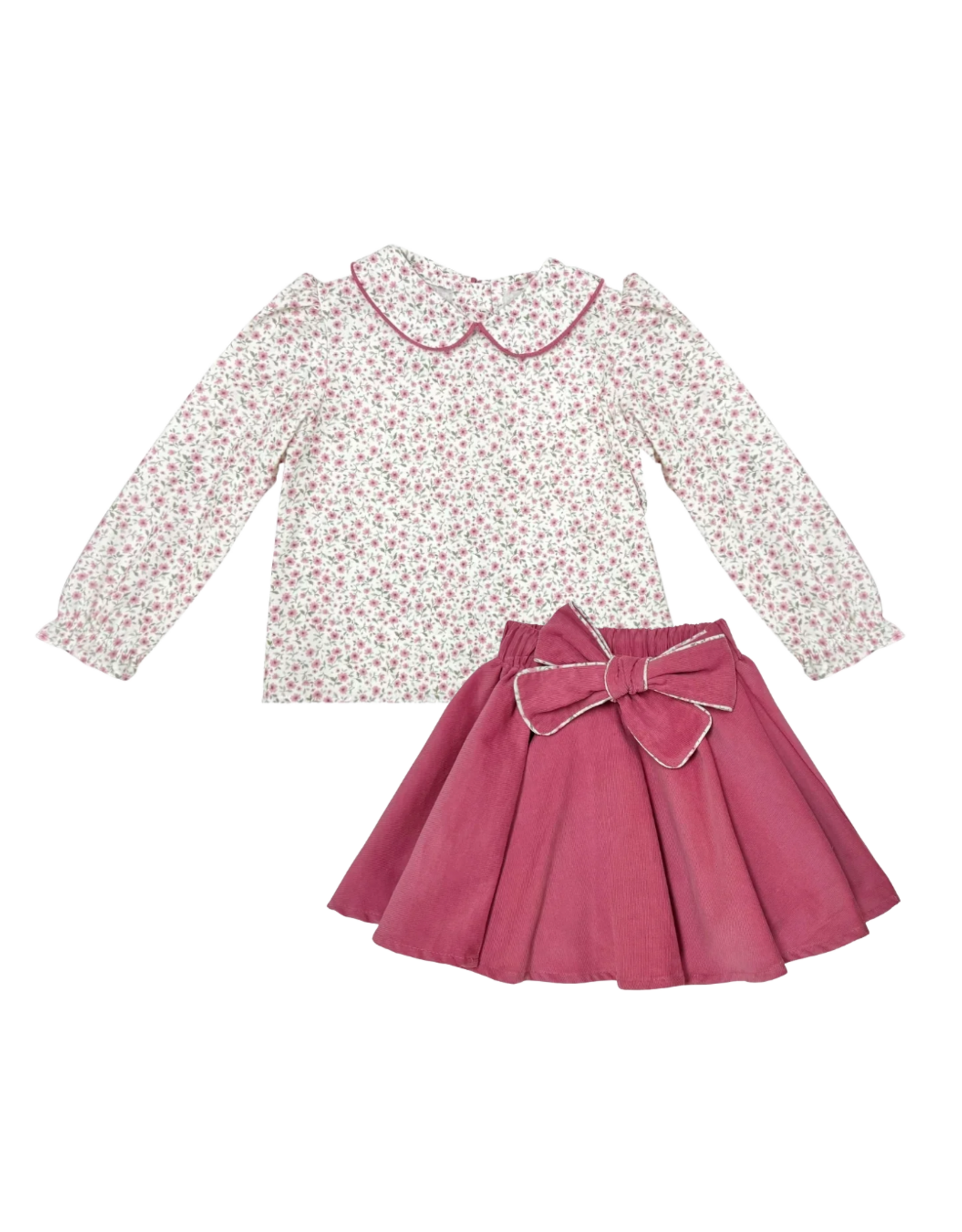 Zuccini Laurie Skirt Set, Tiny Roses Garden Print
