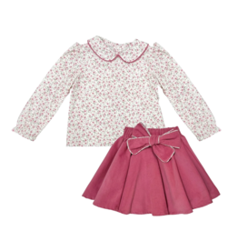 Zuccini Laurie Skirt Set, Tiny Roses Garden Print