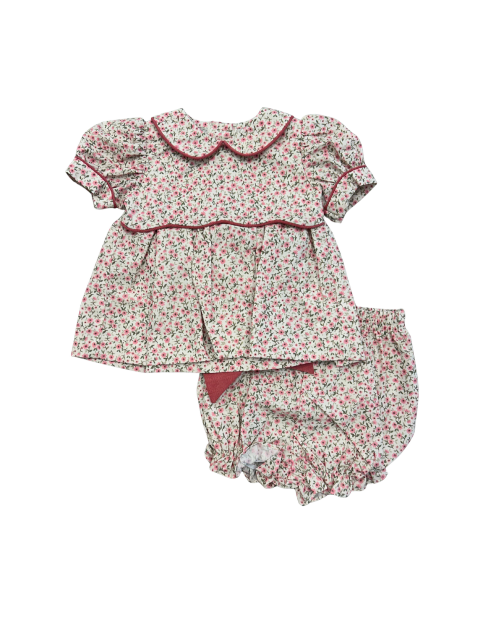Zuccini Hailey Bloomer Set, Tiny Roses Garden Print