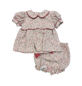 Zuccini Hailey Bloomer Set, Tiny Roses Garden Print