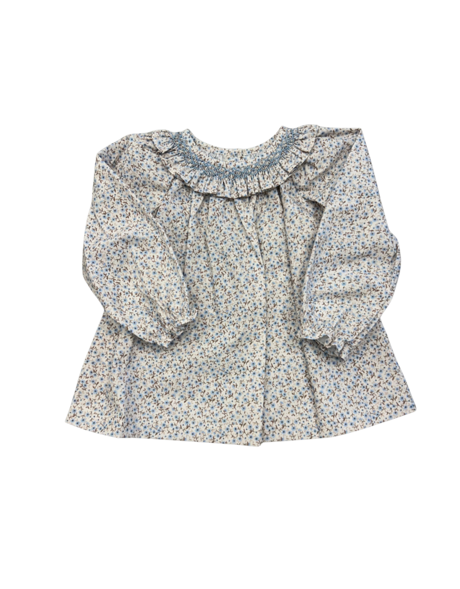 Zuccini Scarlett Blouse, Dusty Blue Floral Print